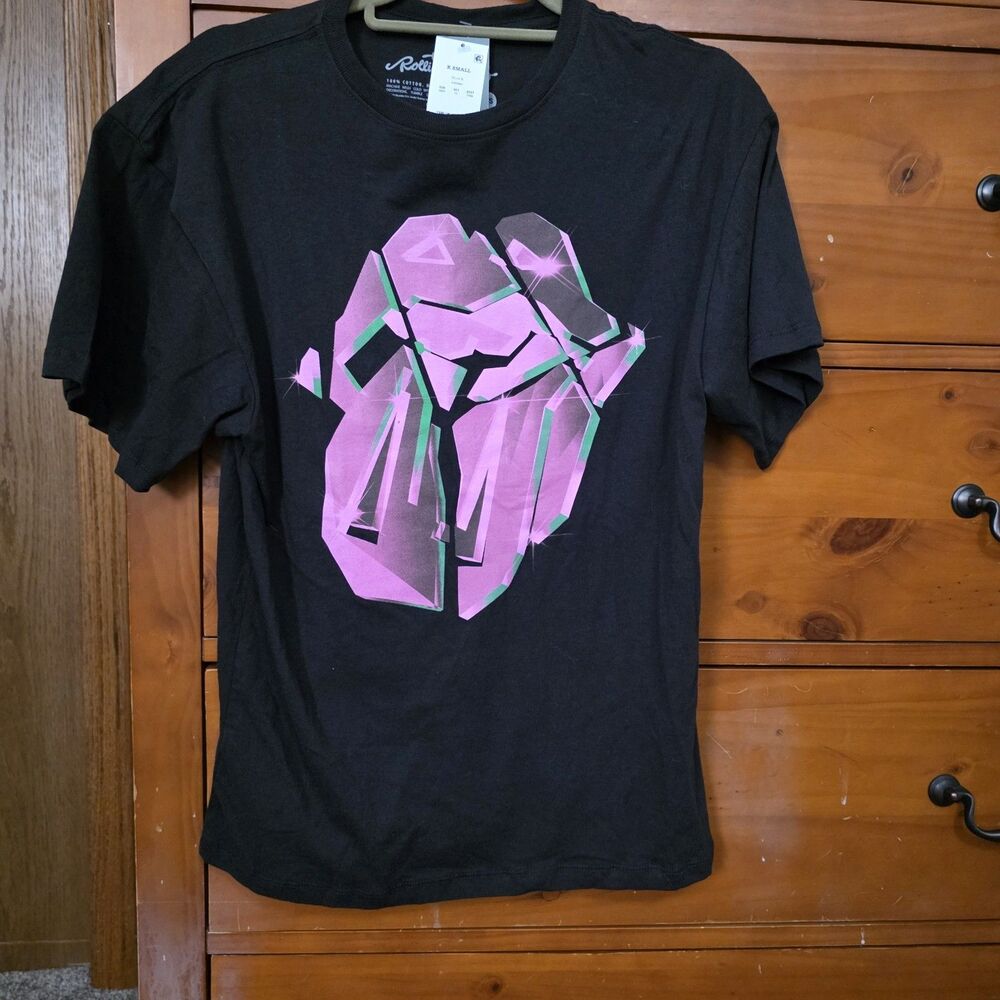 NWT Rolling Stones Size XS Hackney Diamonds Women's Graphic T-Shirt Black